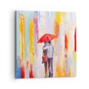 Bild auf Leinwand - Leinwandbild - Lass es weiter regnen - 70x70 cm