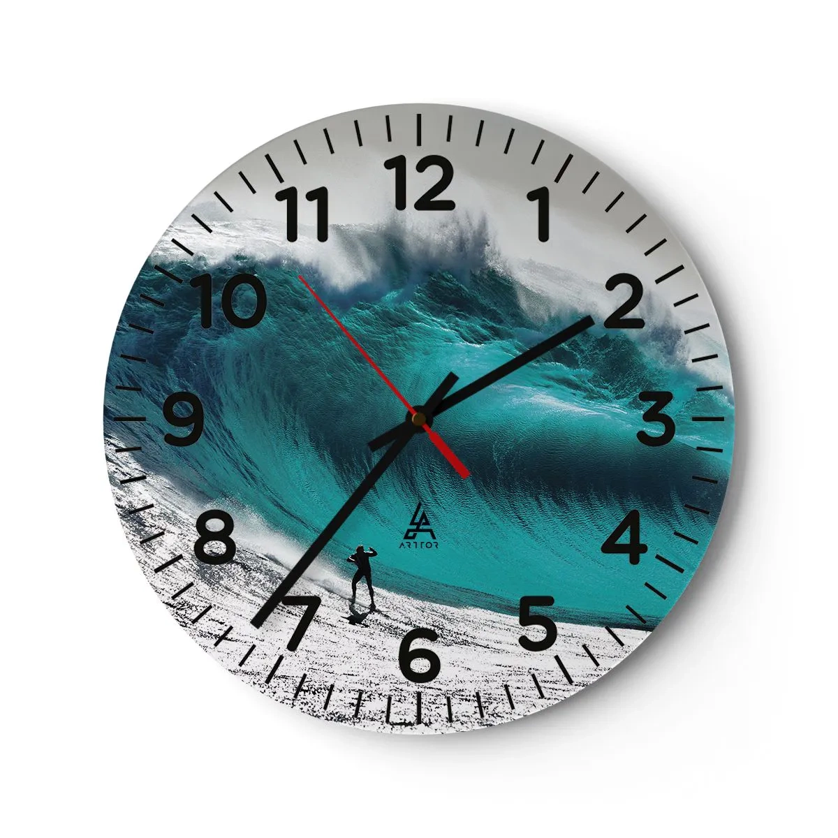 Wanduhr - Glasuhr - Herausforderung angenommen - 40x40 cm