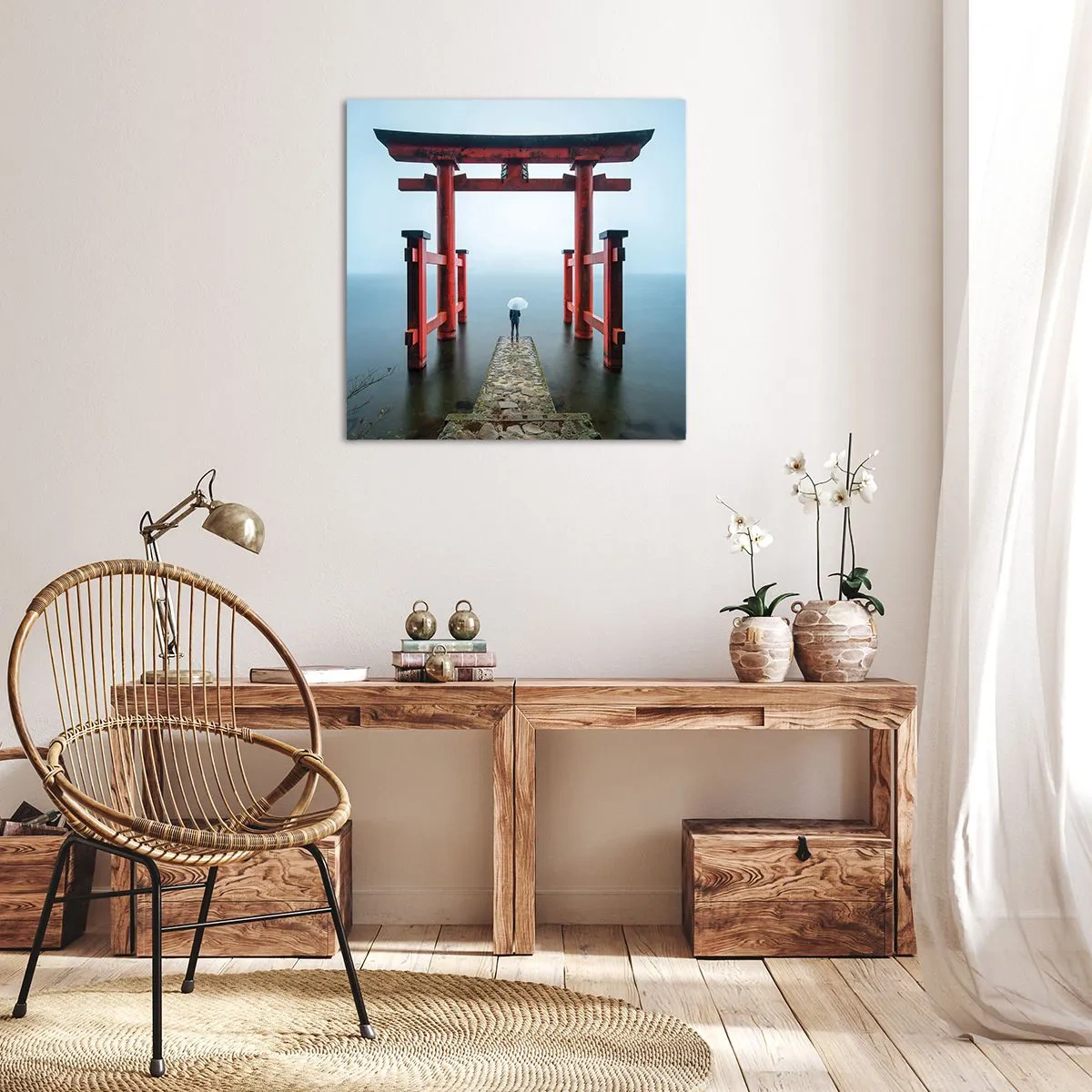 Bild auf Leinwand - Leinwandbild - Japanische Träumerei - 60x60 cm
