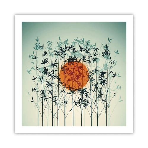 Poster - Japanische Sonne - 60x60 cm