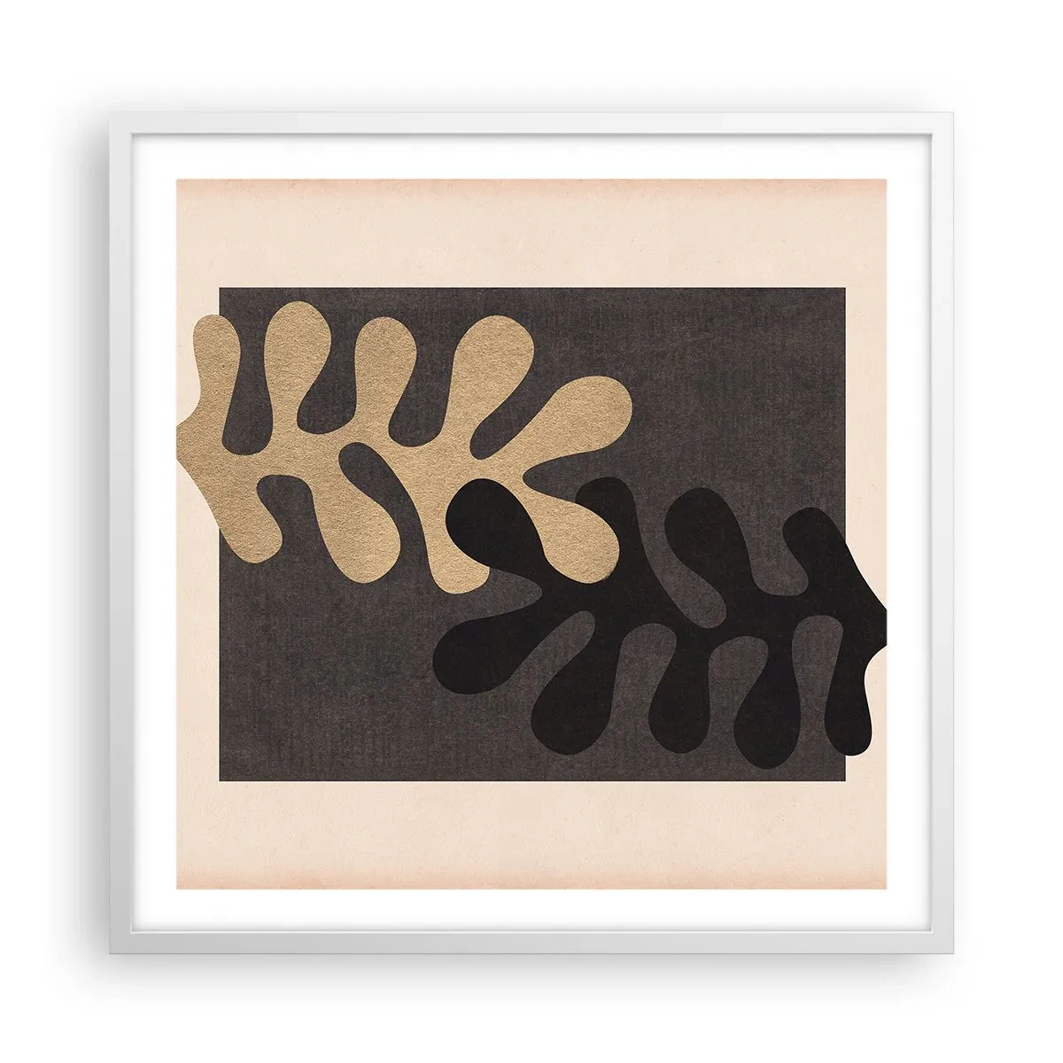 Poster in einem weißen Rahmen - Abwesenheit und Ergänzung - 60x60 cm