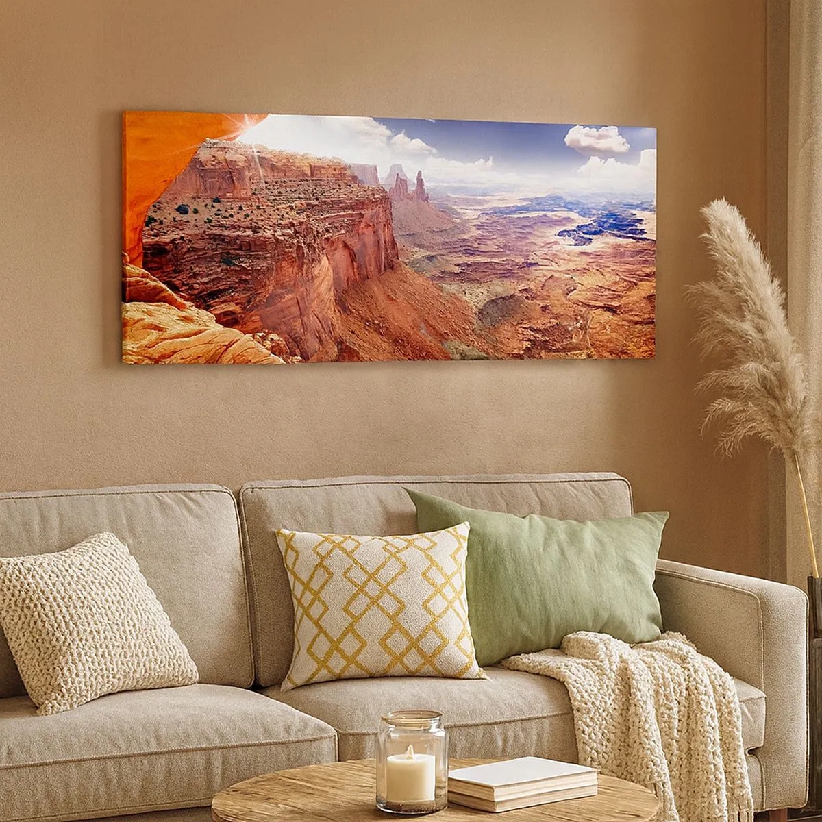 Bild auf Leinwand - Leinwandbild - Von der Natur selbst geschnitzt - 100x40 cm