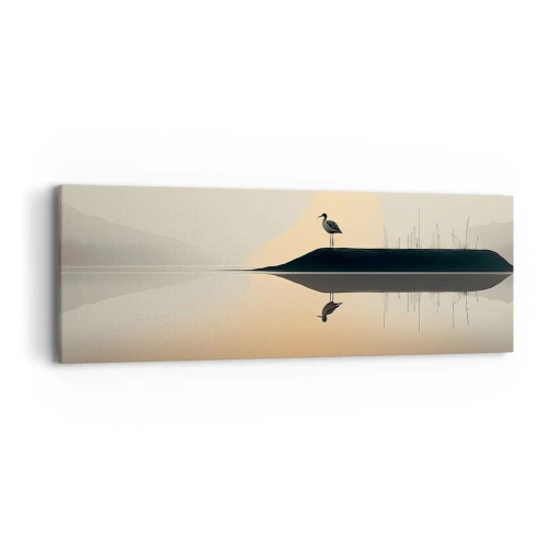 Bild auf Leinwand - Leinwandbild - Herr am See - 90x30 cm