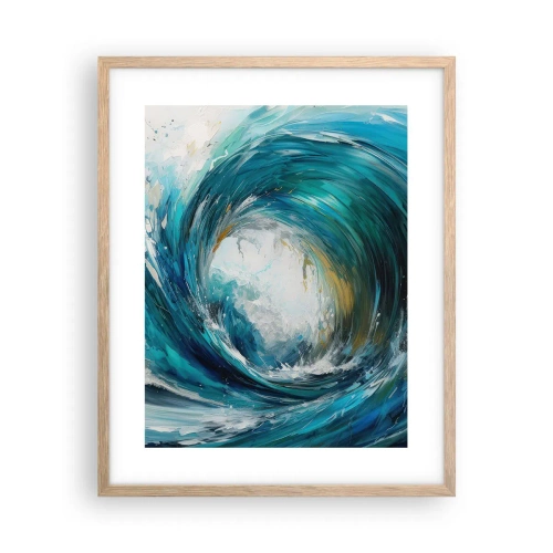 Poster in einem Rahmen aus heller Eiche - Meeresportal - 40x50 cm