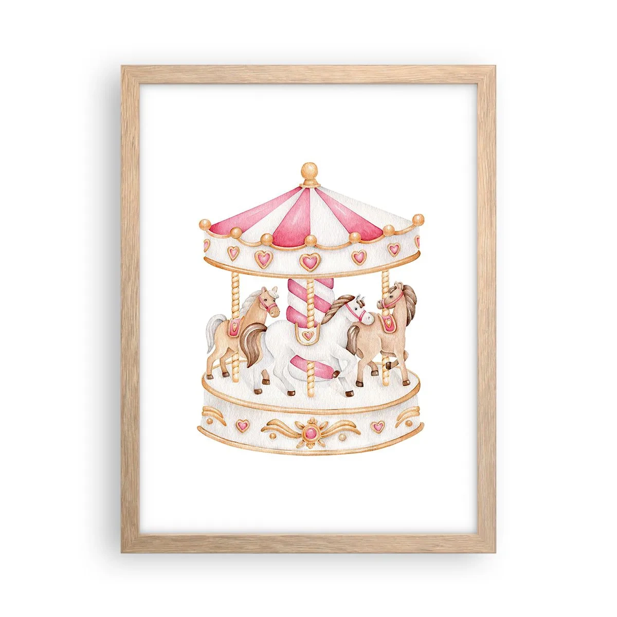 Poster in einem Rahmen aus heller Eiche - Süße Welt der Kindheit - 30x40 cm