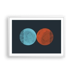 Poster in einem weißen Rahmen - Nur Geometrie? - 70x50 cm