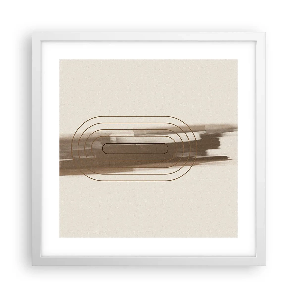 Poster in einem weißen Rahmen - Ein Hauch von Grau - 40x40 cm
