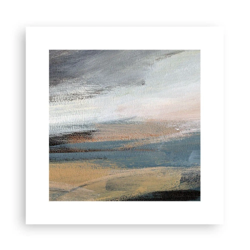 Poster - Abstraktion: nördliche Landschaft - 30x30 cm