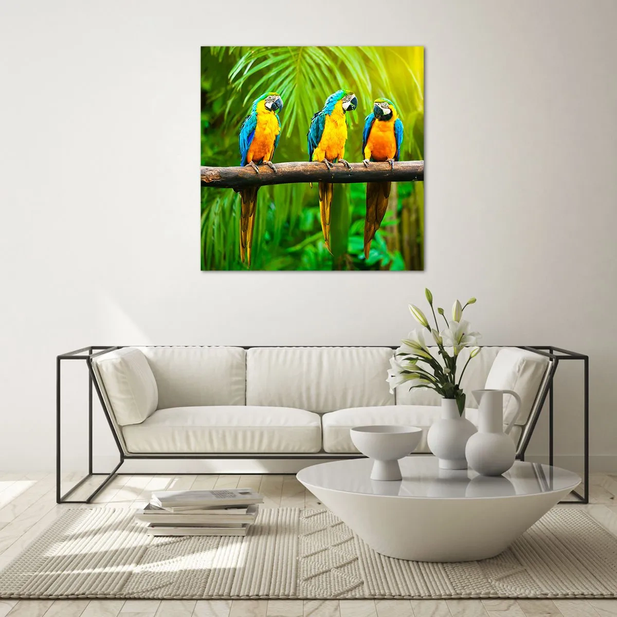 Glasbild - Bild auf glas - Und hast du gehört, dass sie ...? - 50x50 cm