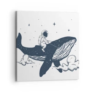 Bild auf Leinwand - Leinwandbild - Weltraumabenteuer - 70x70 cm