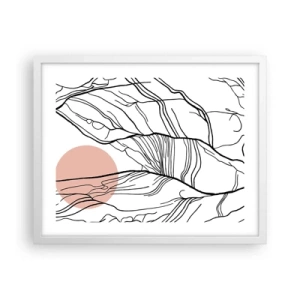 Poster in einem weißen Rahmen - In einem Netz aus Zweigen - 50x40 cm