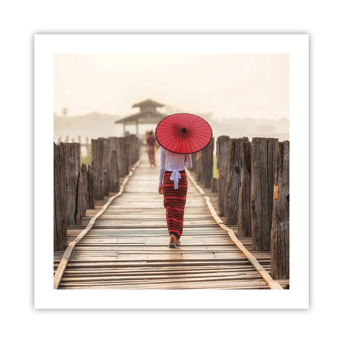 Poster - Auf der alten Brücke - 50x50 cm