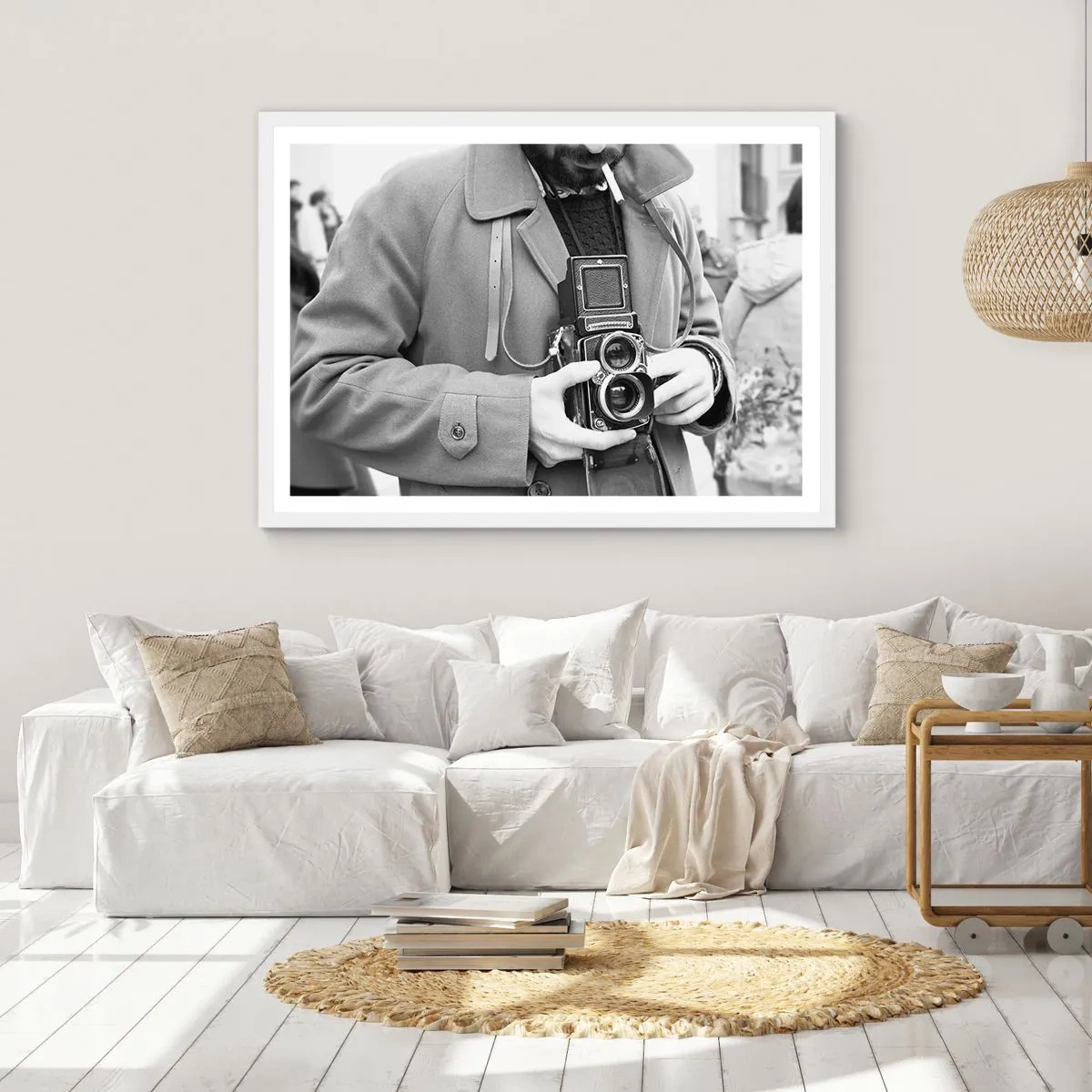 Poster in einem weißen Rahmen - Retro-Stil - 100x70 cm