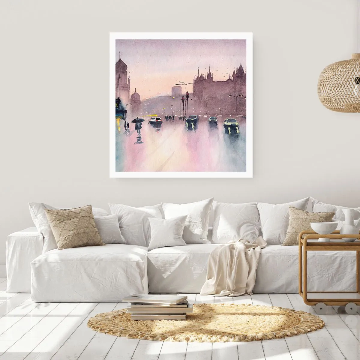 Poster - Im regnerischen Dunst - 60x60 cm