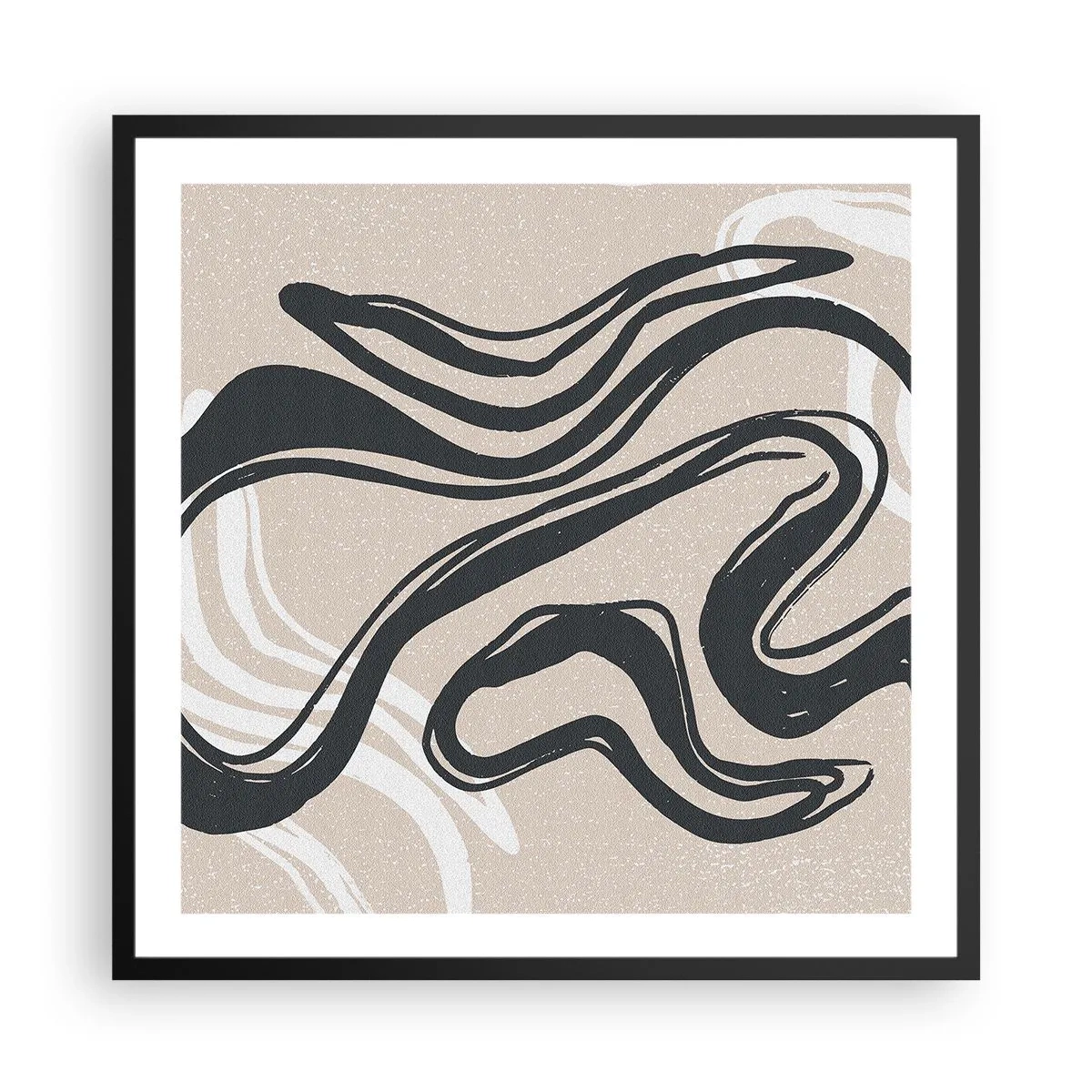 Poster in einem schwarzem Rahmen - Vervielfachter Ausdruck - 60x60 cm