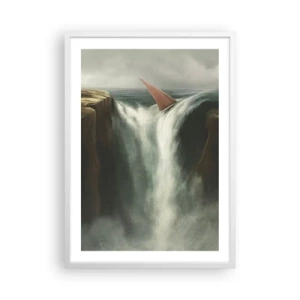 Poster in einem weißen Rahmen - Warnung des Lebens - 50x70 cm