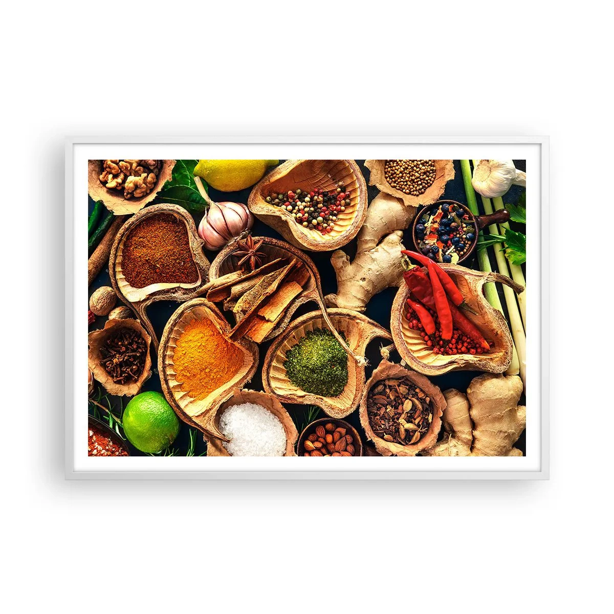 Poster in einem weißen Rahmen - Nimm was du willst - 100x70 cm