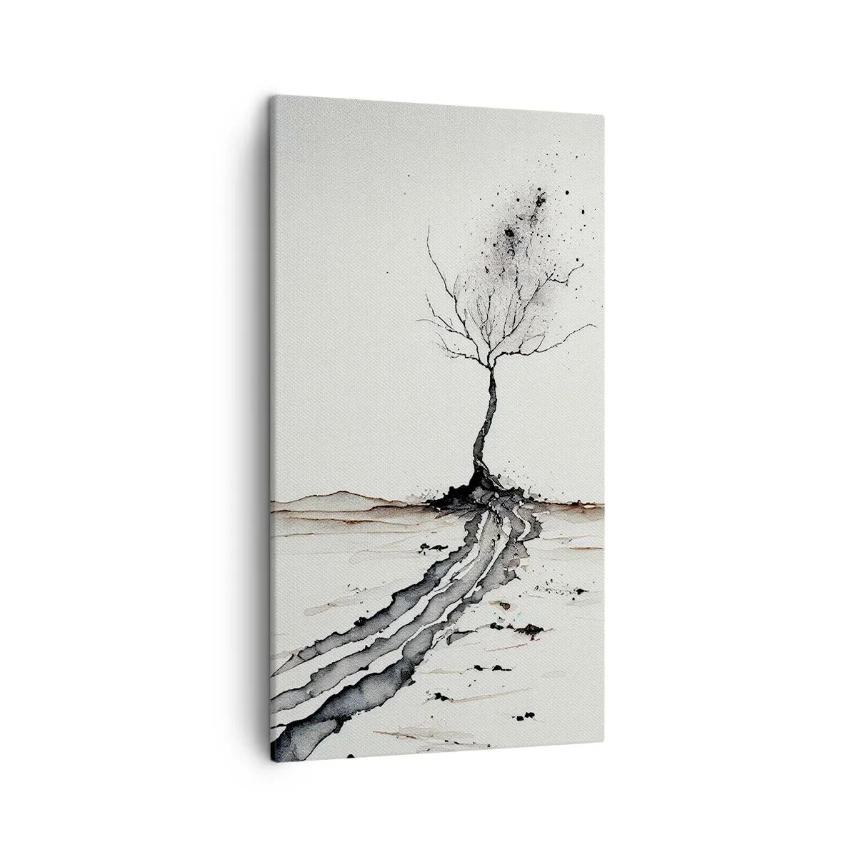 Bild auf Leinwand - Leinwandbild - Wintermelancholie - 45x80 cm