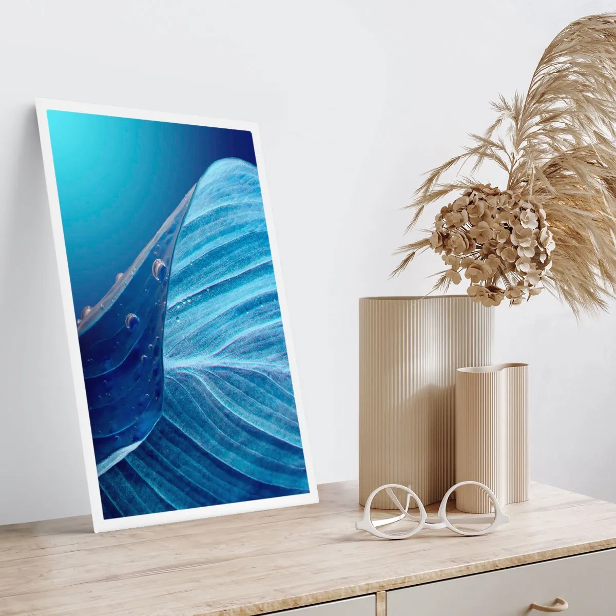 Poster - Versteckte Tropfen vom Blau - 70x100 cm