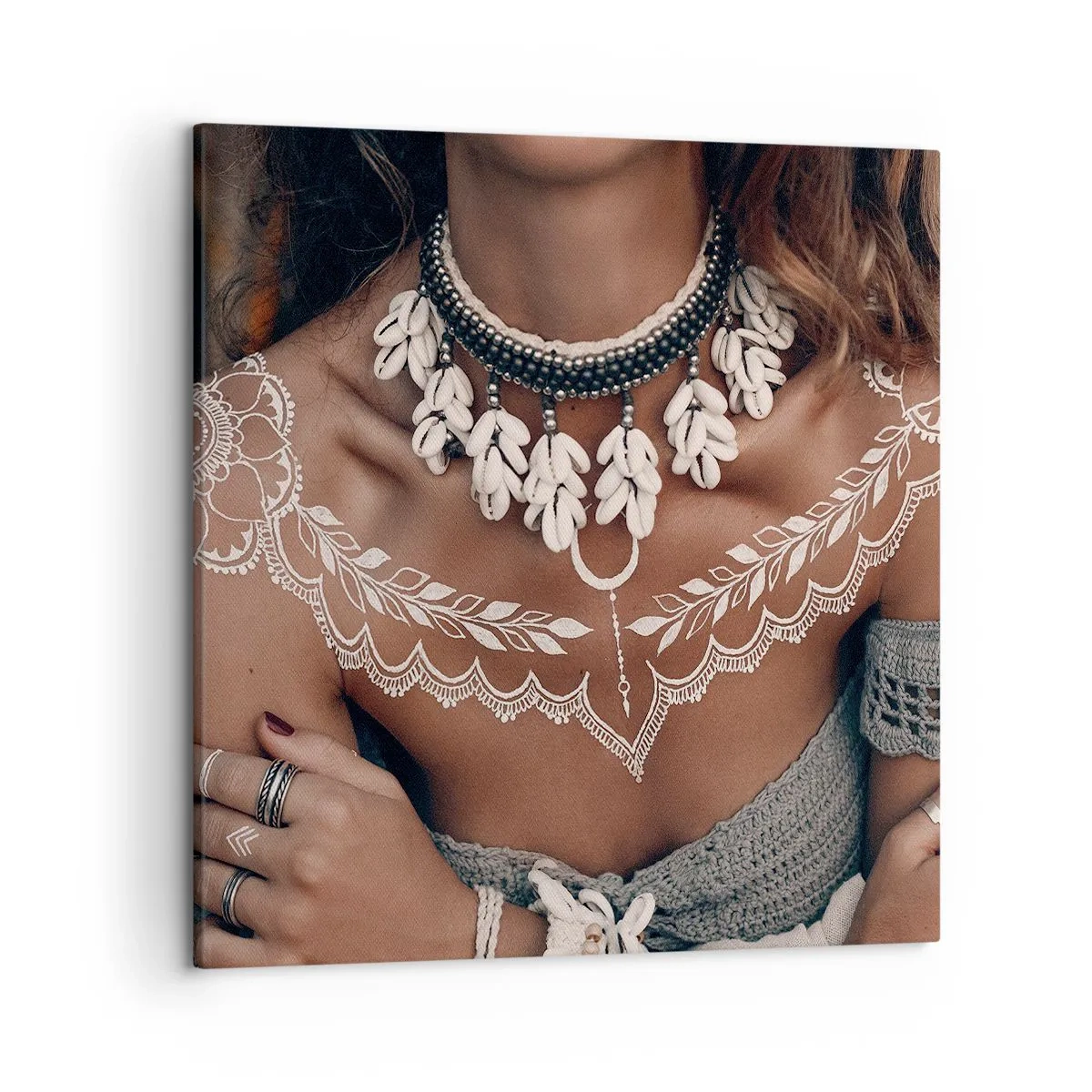 Bild auf Leinwand - Leinwandbild - Talismane, Rituale der Weiblichkeit - 50x50 cm