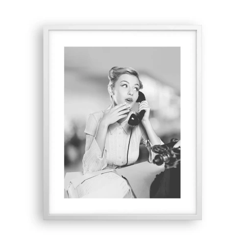 Poster in einem weißen Rahmen - Hallo, wir sind in den 1950er Jahren. - 40x50 cm