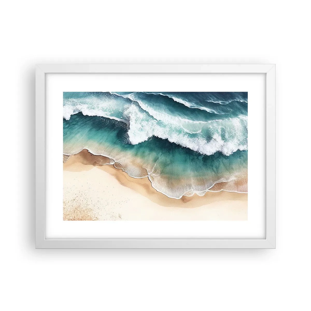 Poster in einem weißen Rahmen - Das ewige Treffen - 40x30 cm