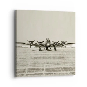 Bild auf Leinwand - Leinwandbild - Wie immer bereit - 40x40 cm