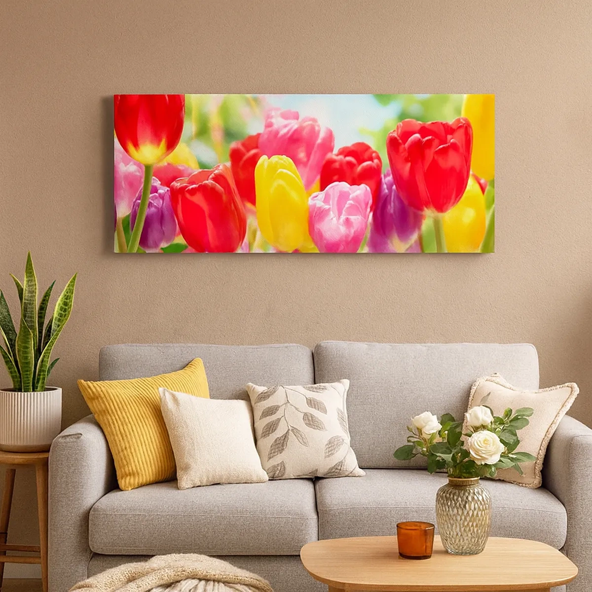 Bild auf Leinwand - Leinwandbild - Wir sind es, die Farben des Mais! - 30x30 cm