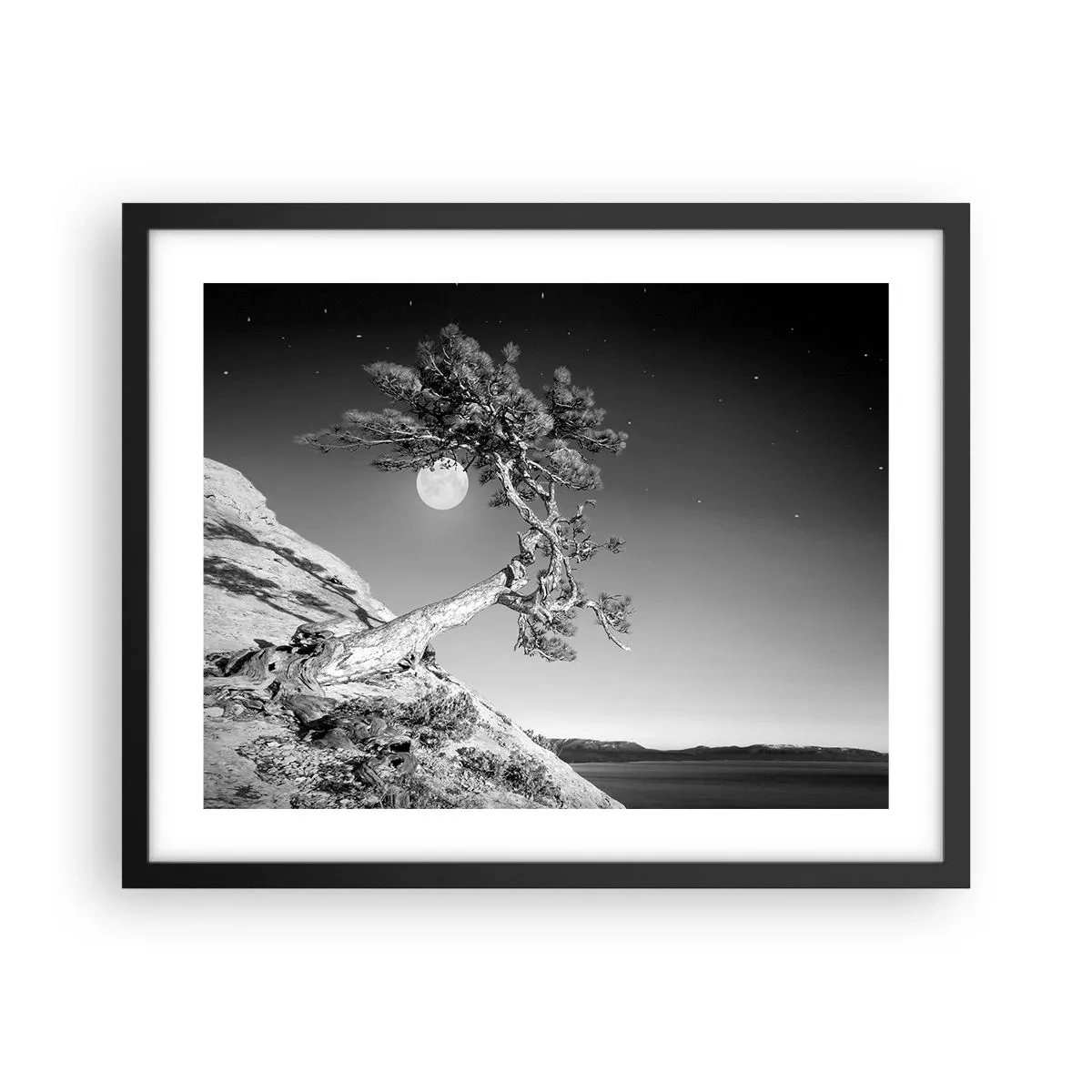 Poster in einem schwarzem Rahmen - Siegreiche Kämpferin - 50x40 cm