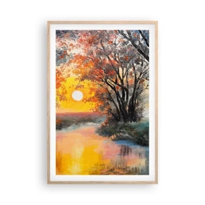 Poster in einem Rahmen aus heller Eiche - Herbststimmung - 61x91 cm
