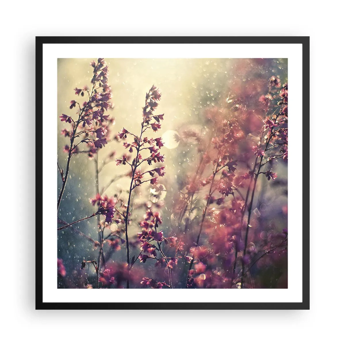 Poster in einem schwarzem Rahmen - Geheimnisvoller Garten - 60x60 cm