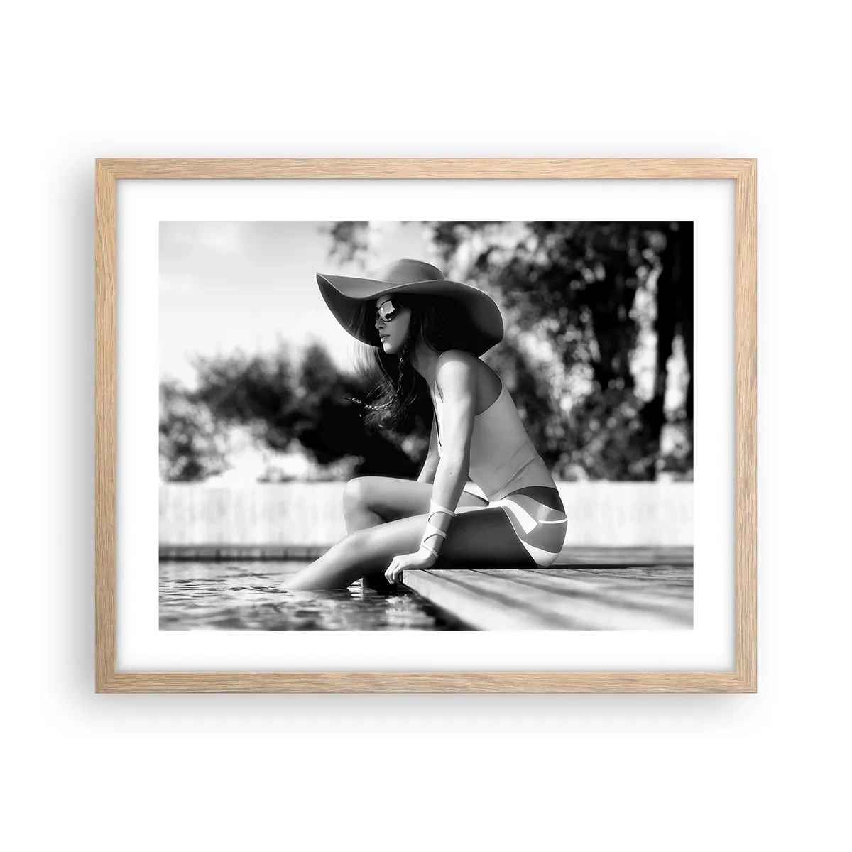 Poster in einem Rahmen aus heller Eiche - Sommertraum - 50x40 cm