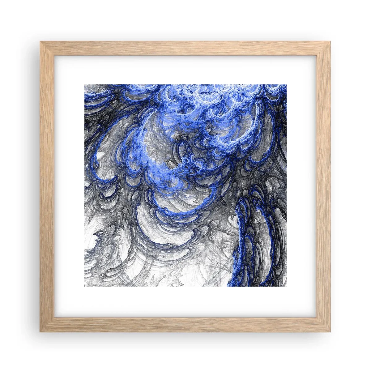 Poster in einem Rahmen aus heller Eiche - Die Geburt einer Welle - 30x30 cm