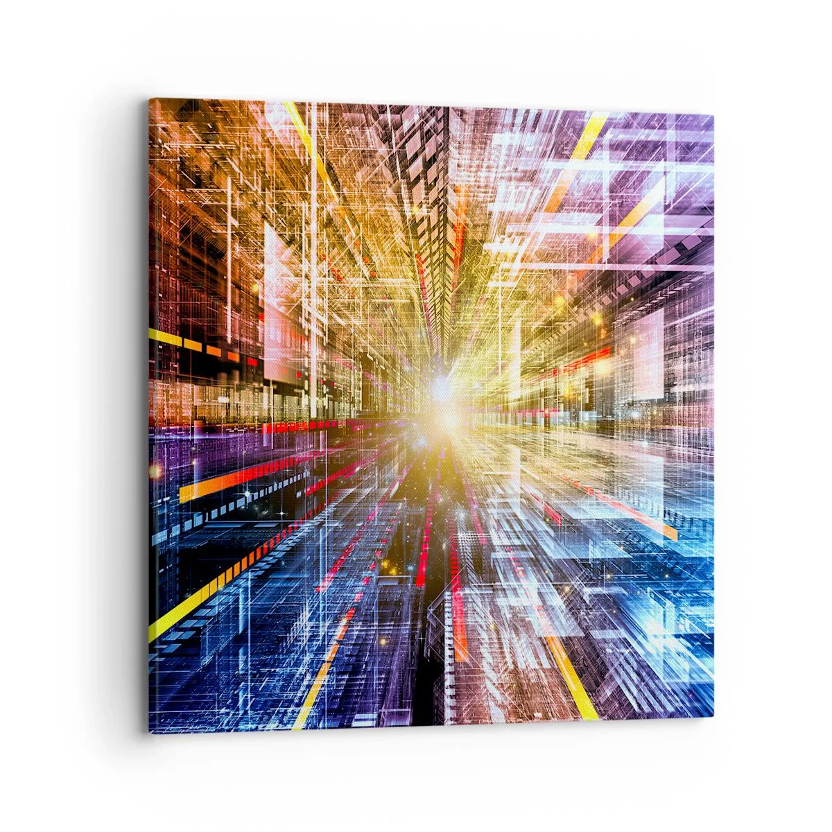 Bild auf Leinwand - Leinwandbild - Leuchtender Korridor - 70x70 cm