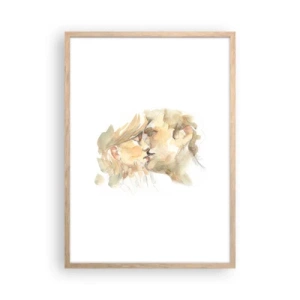 Poster in einem Rahmen aus heller Eiche - Hälfte gefunden? - 50x70 cm