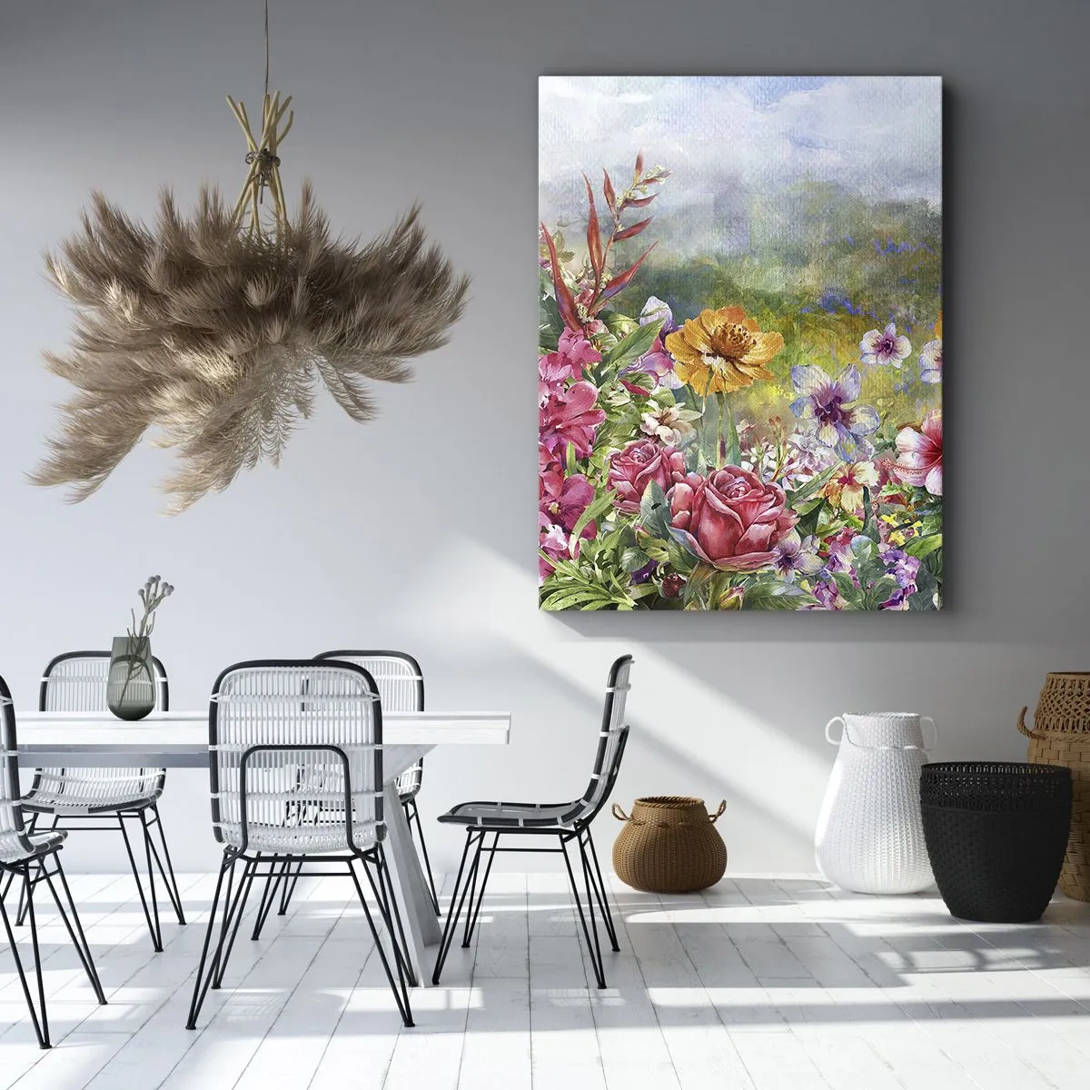 Bild auf Leinwand - Leinwandbild - Ein Garten, der verrückt geworden ist - 55x100 cm