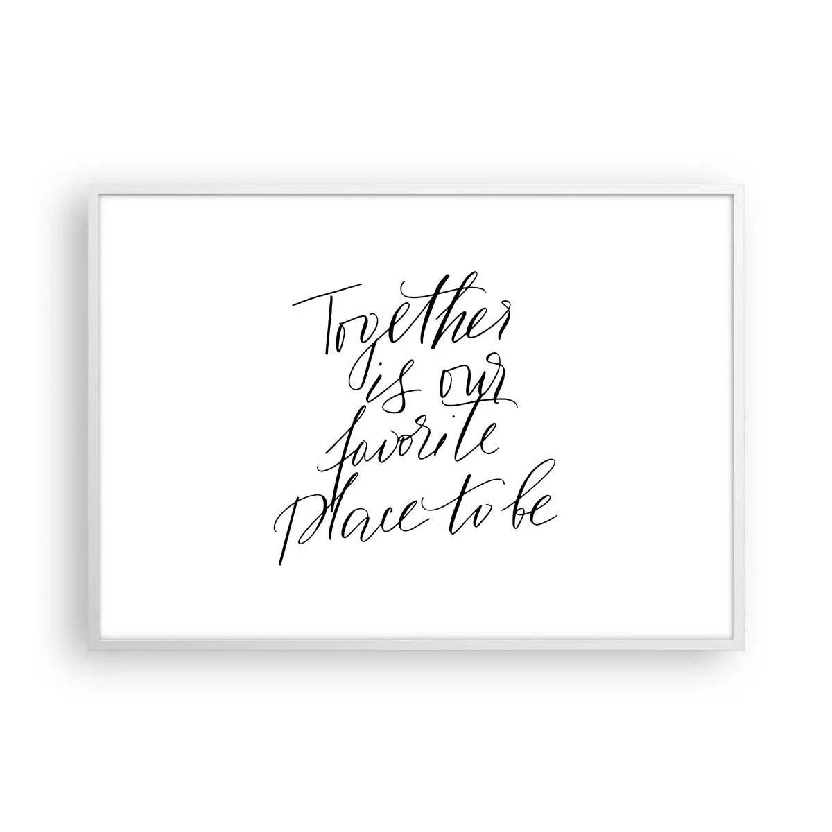 Poster in einem weißen Rahmen - Fühlst du das auch? - 100x70 cm