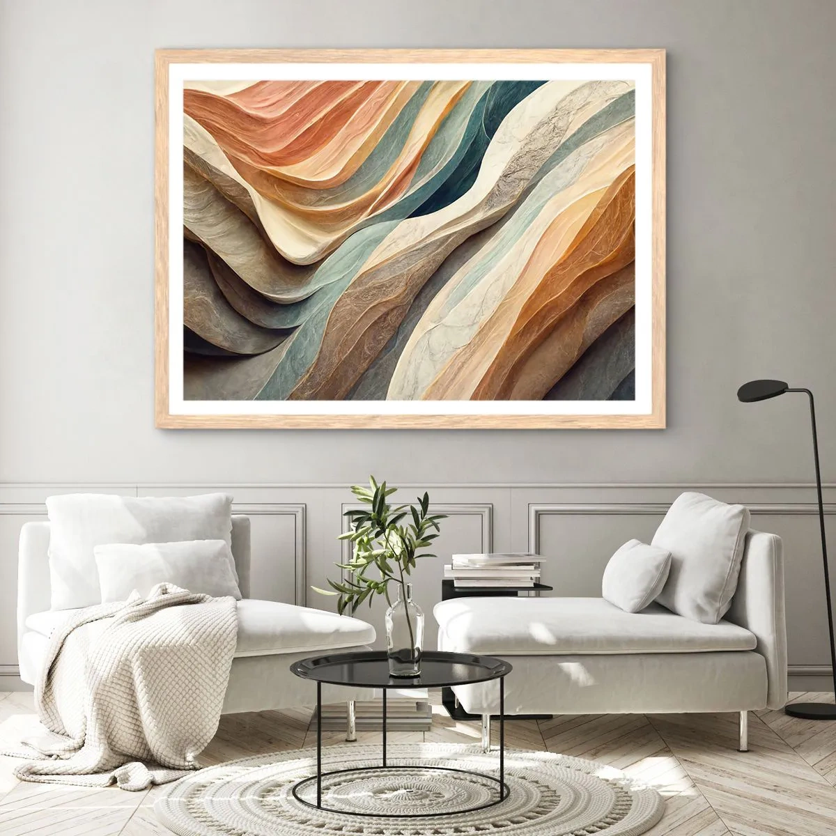 Poster in einem Rahmen aus heller Eiche - Moment vor der Veränderung - 50x40 cm