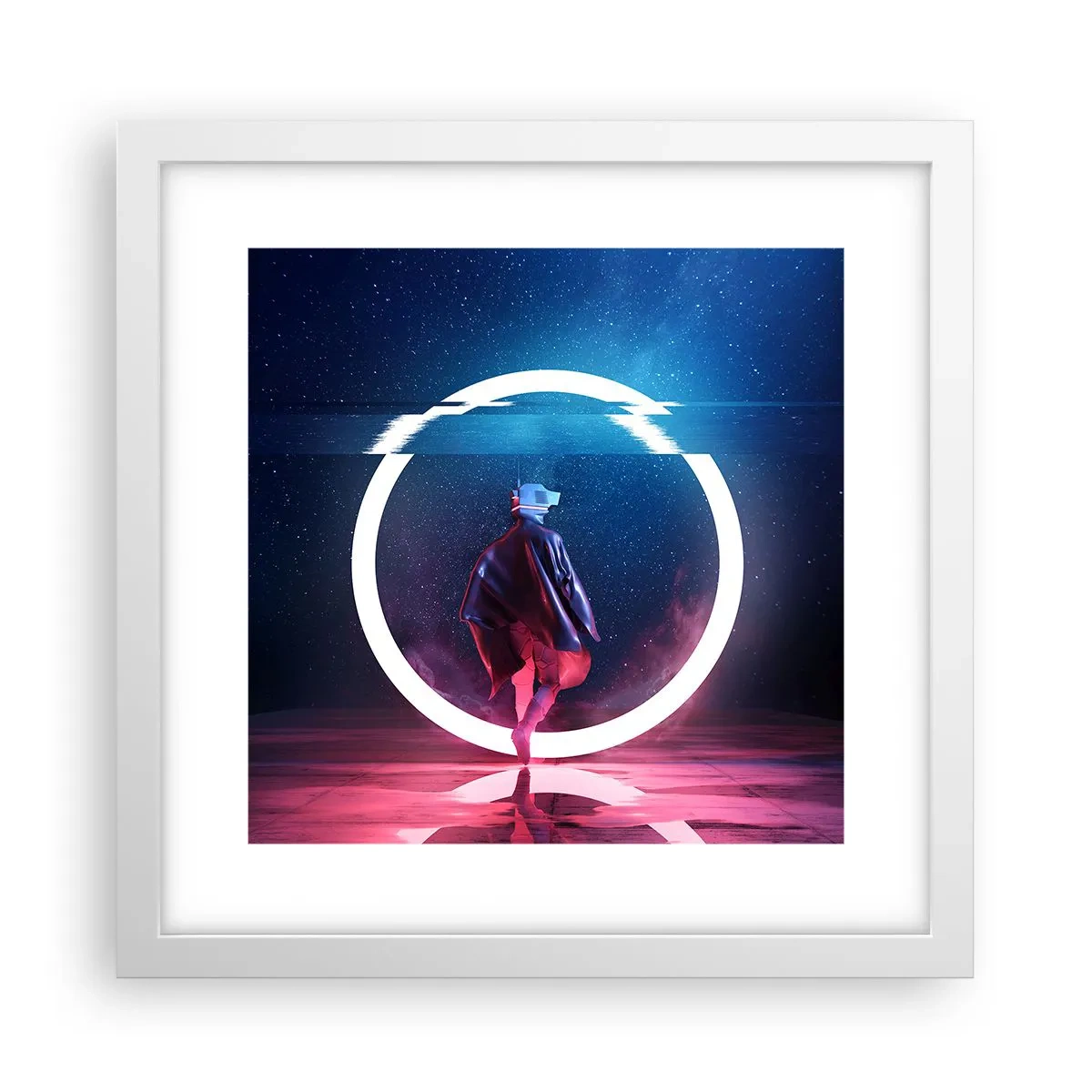 Poster in einem weißen Rahmen - Zwischen den Welten - 30x30 cm