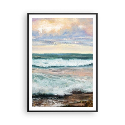 Poster in einem schwarzem Rahmen - Hier werden Sie Ihre Seele baumeln lassen - 70x100 cm