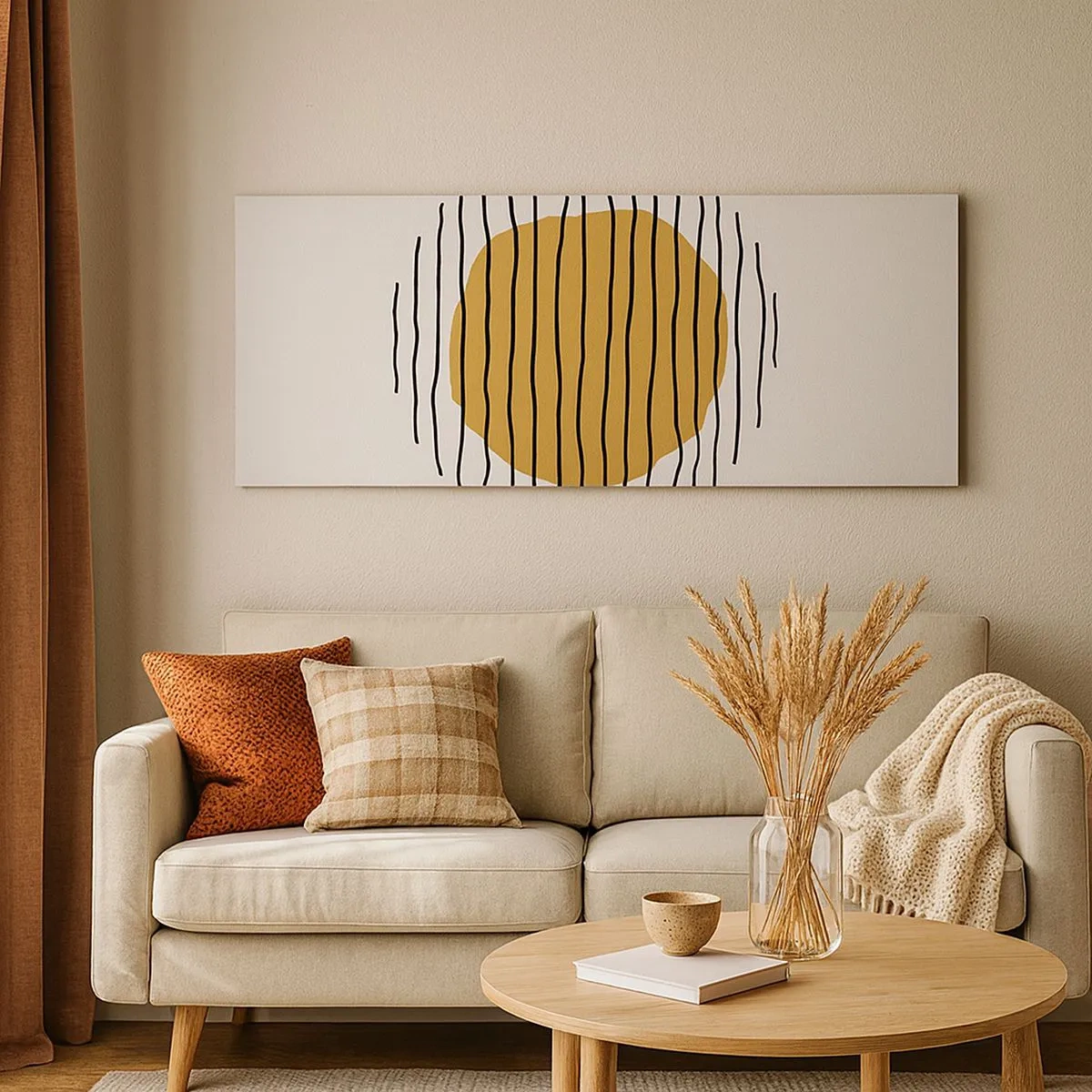 Bild auf Leinwand - Leinwandbild - Abstraktion, die vor Hitze zittert - 100x40 cm