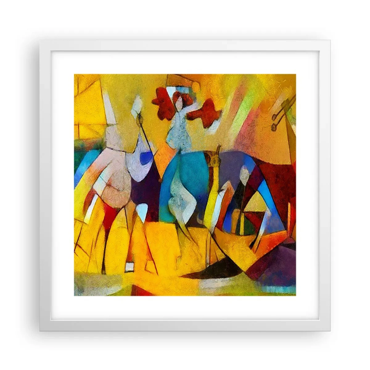 Poster in einem weißen Rahmen - Sonne - Leben - Freude - 40x40 cm