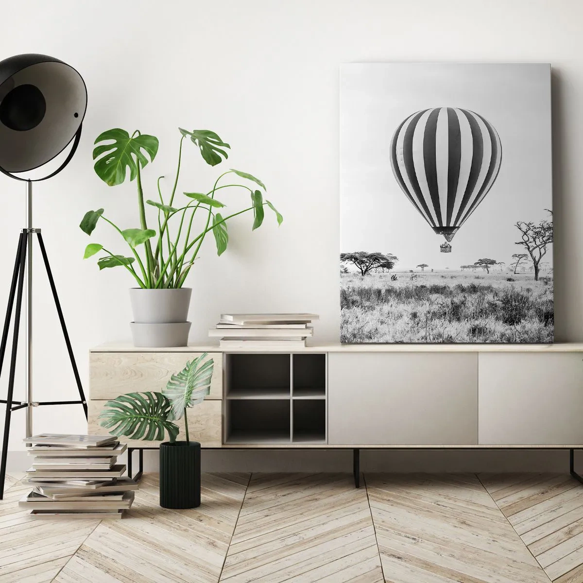 Bild auf Leinwand - Leinwandbild - Über der Savanne - 70x100 cm