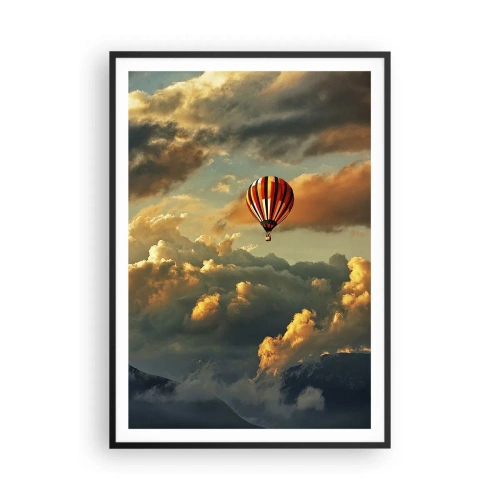 Poster in einem schwarzem Rahmen - Ich fliege, weil ich es will - 70x100 cm