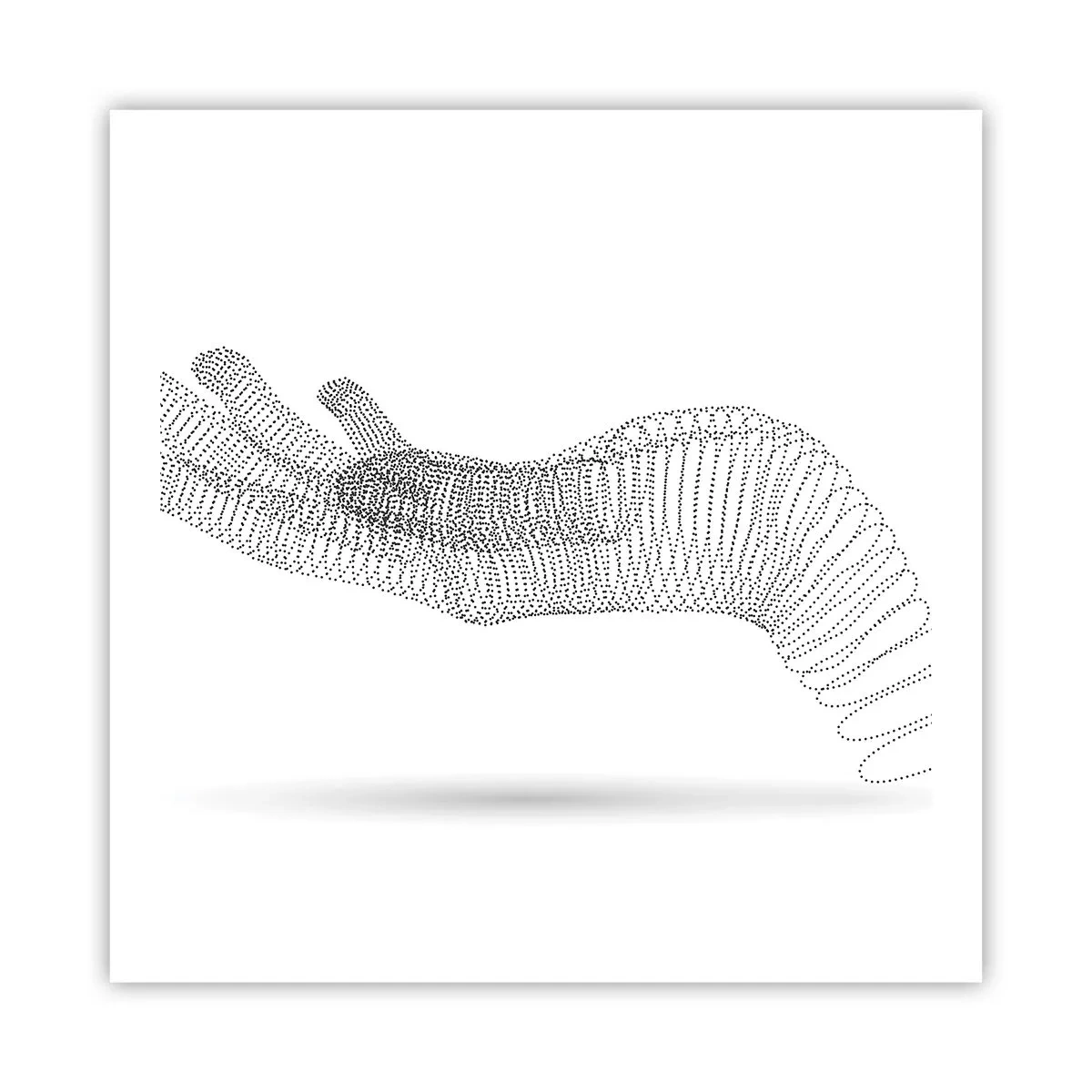 Poster - Federnde Hand - 60x60 cm