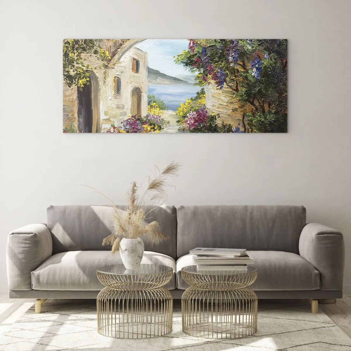 Glasbild - Bild auf glas - Charme einer Küstenprovinz - 100x40 cm