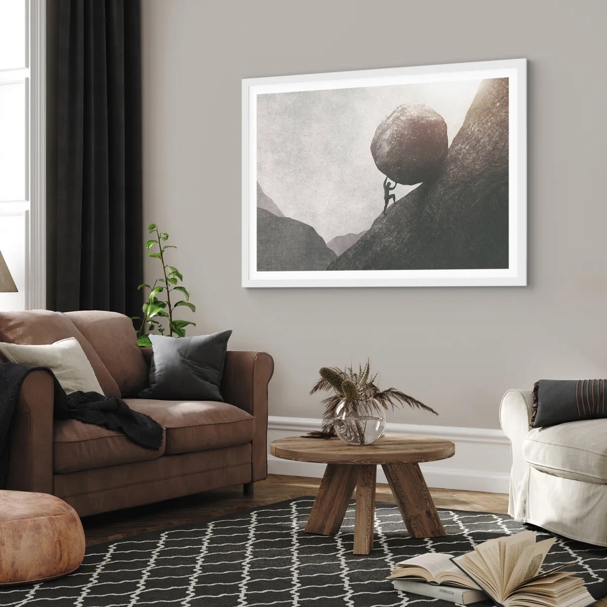 Poster in einem weißen Rahmen - Ich glaube wider alle Hoffnung - 40x30 cm