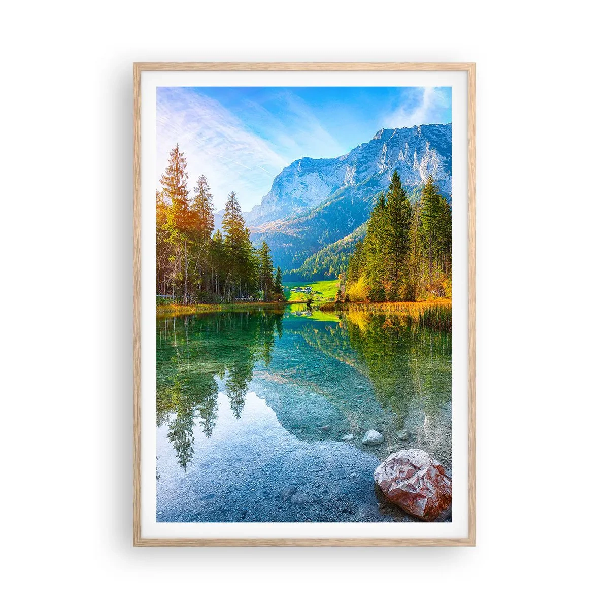 Poster in einem Rahmen aus heller Eiche - Die Sanftheit des Herbstes - 70x100 cm
