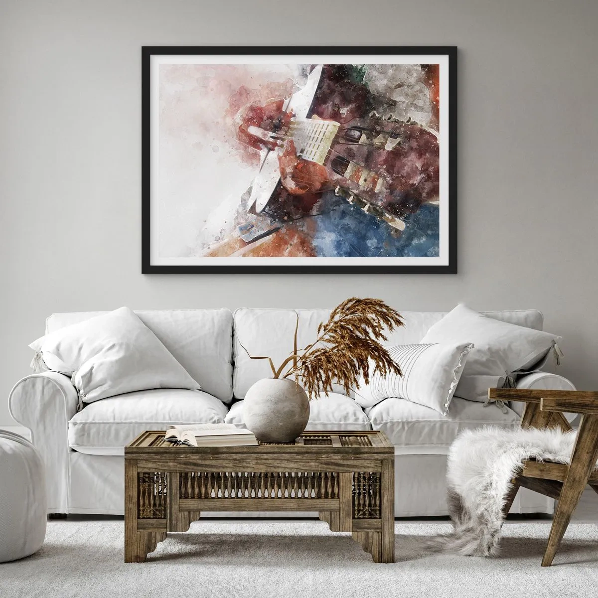 Poster in einem schwarzem Rahmen - Und was halten Sie davon? - 40x30 cm