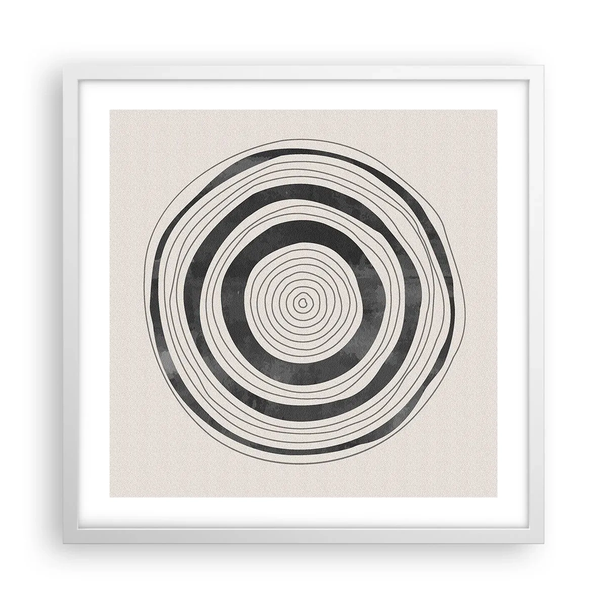 Poster in einem weißen Rahmen - Wichtig ist, was dazwischen liegt - 50x50 cm